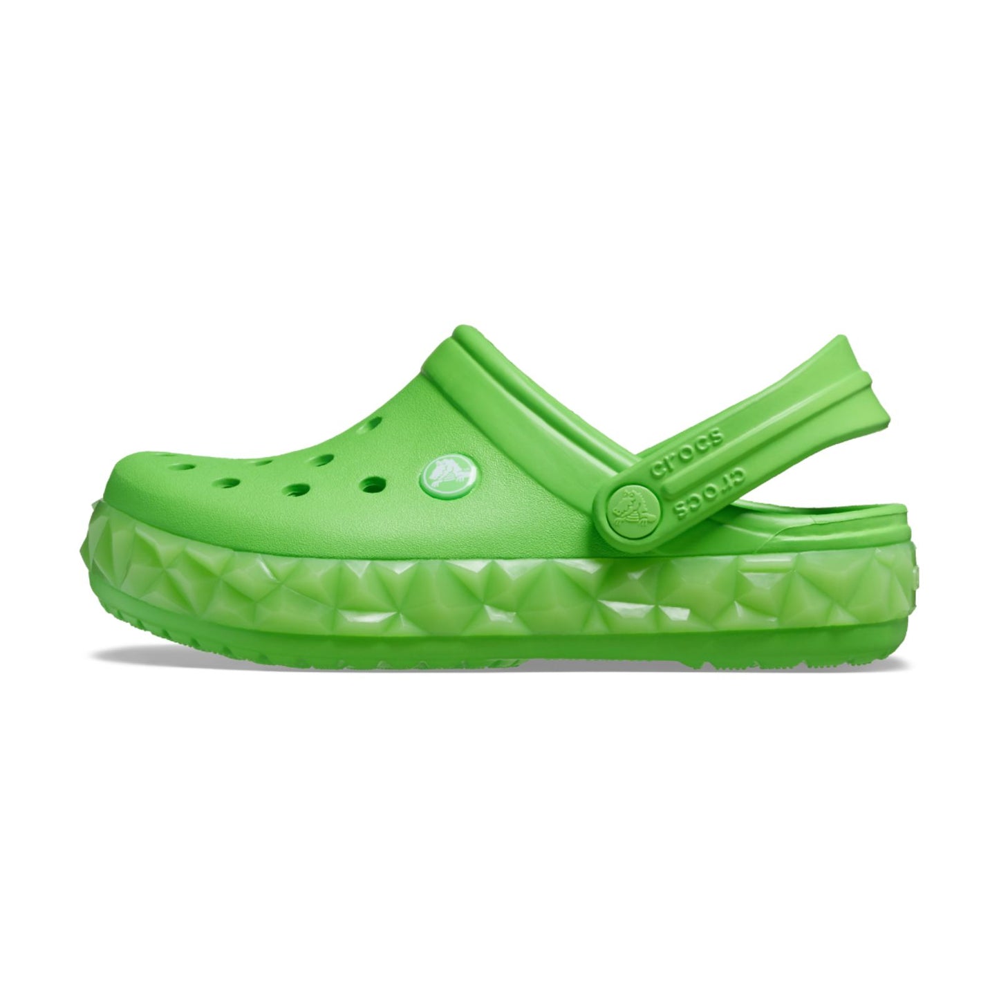 Crocband Geometric Glow Band Clog Kids