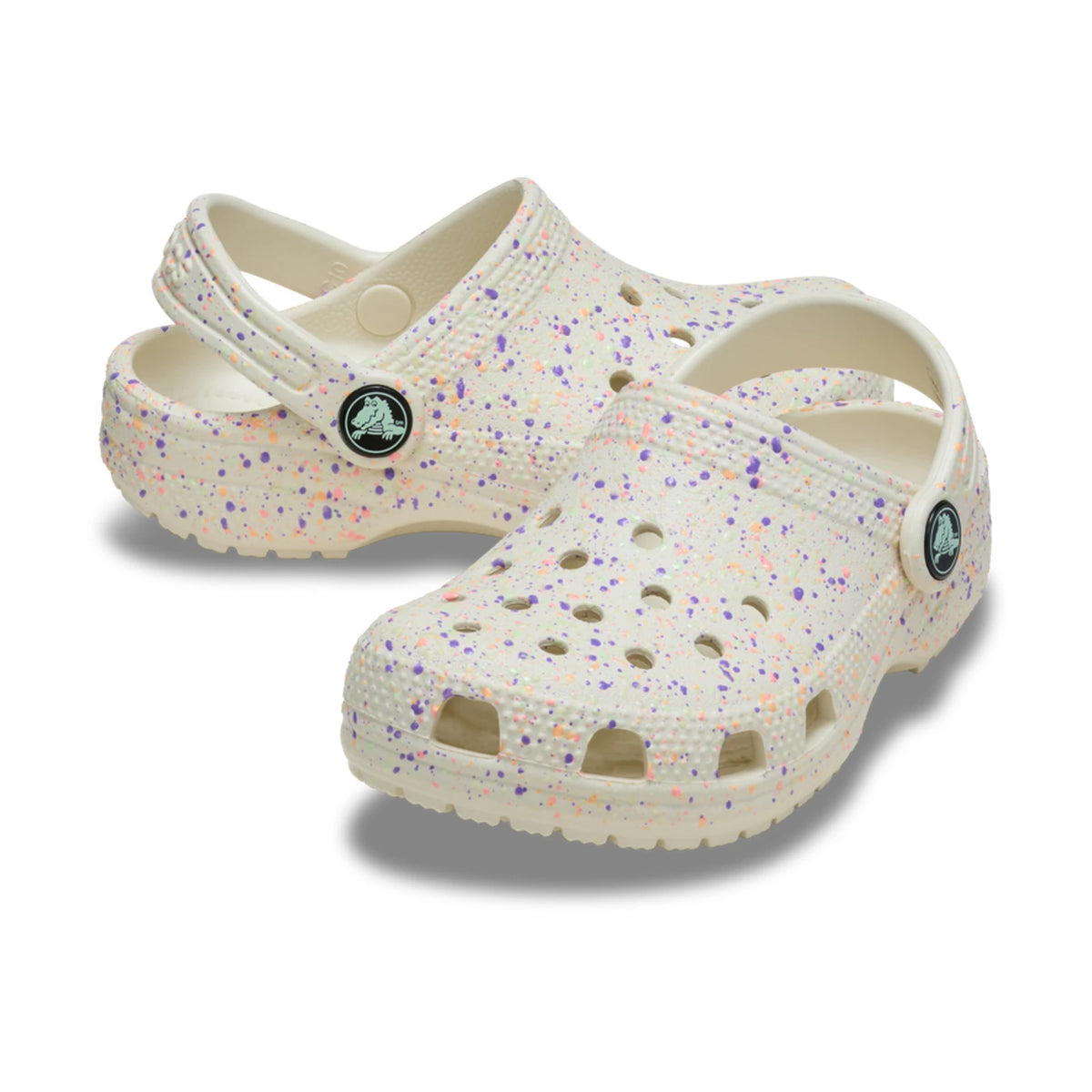 Classic Glow Paint Splatter Clog Niños Grandes